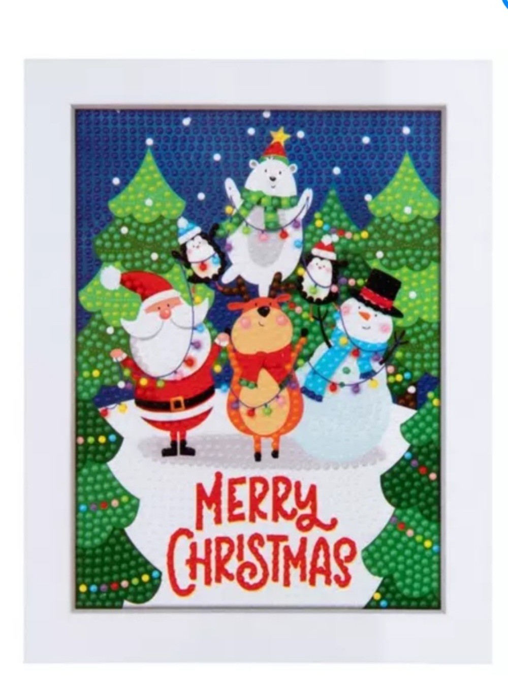 Hobby Lobby Merry Christmas Framed Holiday Diamond Art Kit - Multicolor